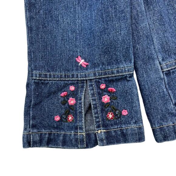 First Impression Girls Blue Pink Floral Jeans 18M - Picture 2 of 4